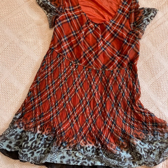 Orange Patterned Dress - Picture 2 of 3